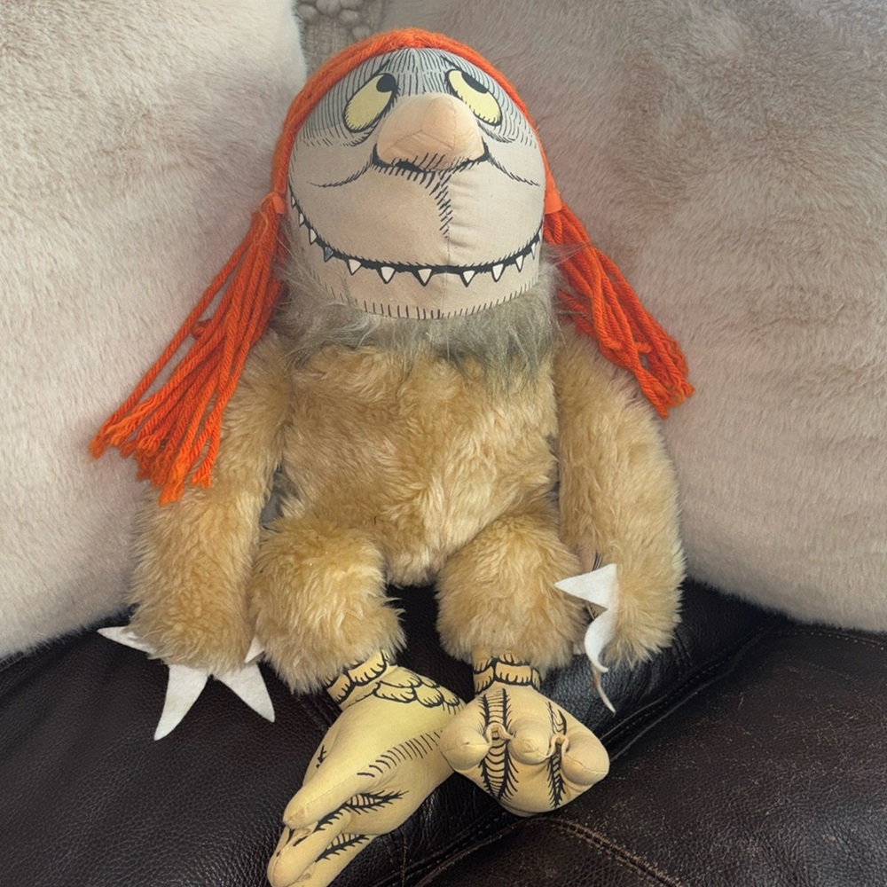 Vintage 1980 Where the Wild Things Are Sipi Plush toy Monster
